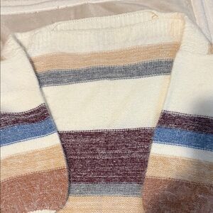 Buckle Multicolor Striped Cardigan